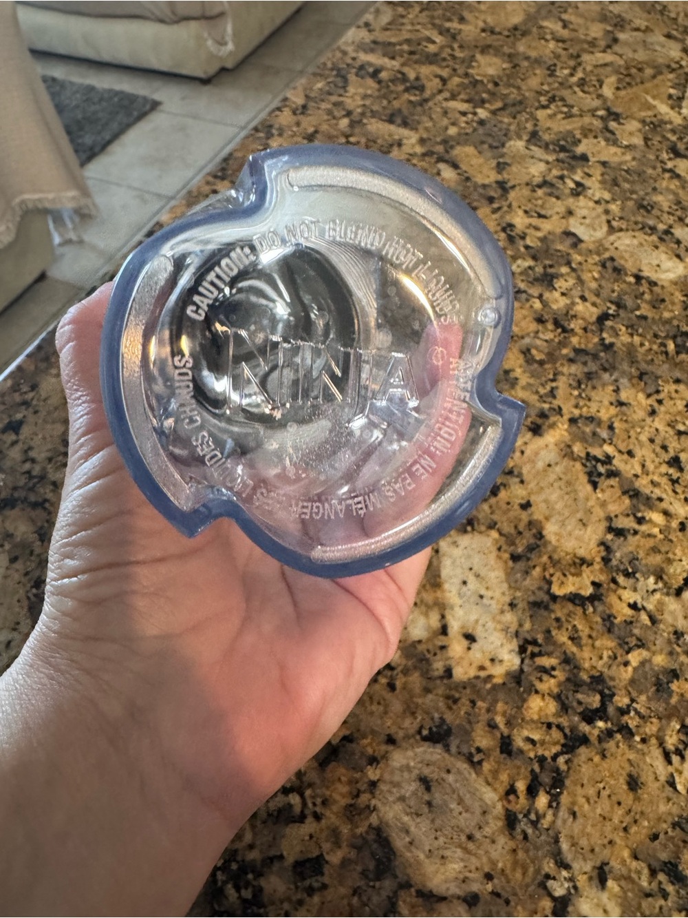 Ninja Clear Plastic Blender Cup with Black Flip Lid - Picture 4 of 6